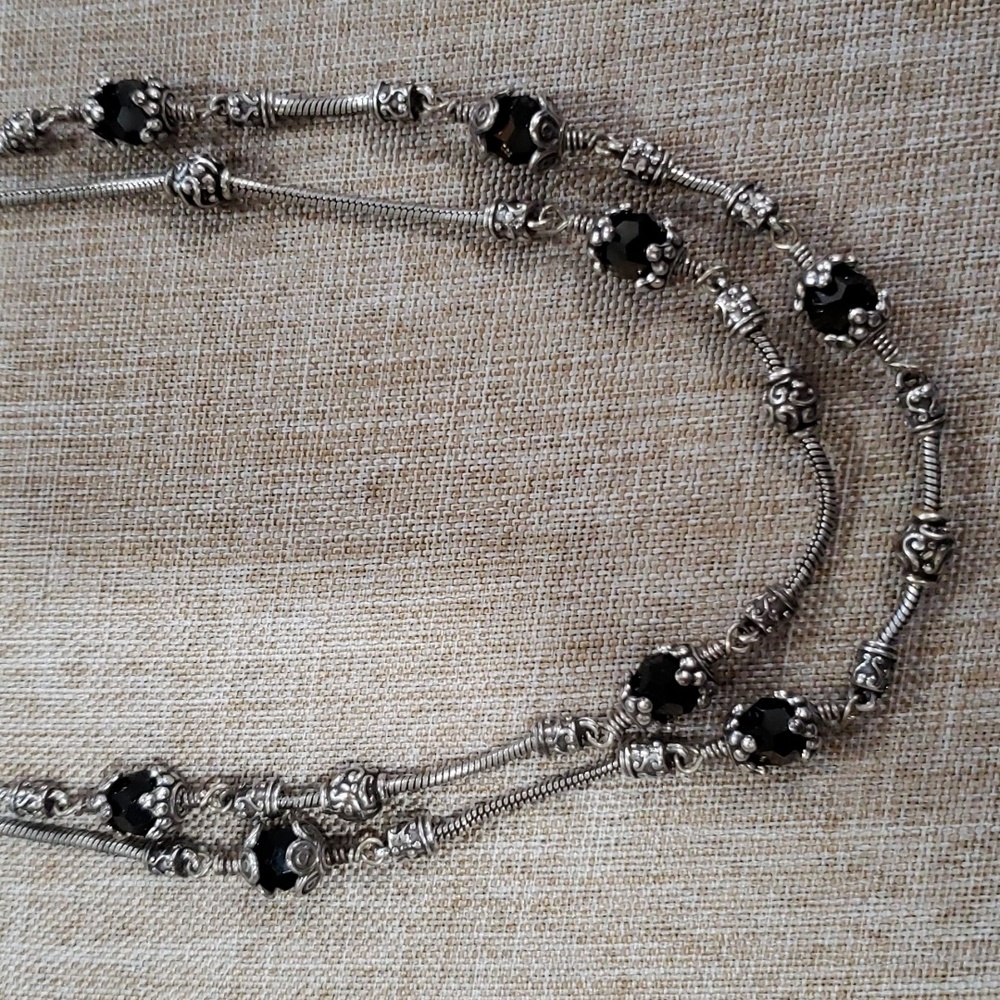 Brighton Mountain Black Crystal Necklace - Picture 2 of 5